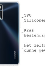 BASEY. Hoes Geschikt voor OPPO A16s Hoesje Siliconen Back Cover Case - Hoesje Geschikt voor OPPO A16s Hoes Cover Hoesje - Transparant - 2 Stuks