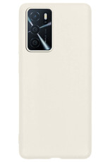 BASEY. Hoes Geschikt voor OPPO A16s Hoesje Siliconen Back Cover Case - Hoesje Geschikt voor OPPO A16s Hoes Cover Hoesje - Wit - 2 Stuks