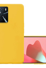 NoXx Hoes Geschikt voor OPPO A16s Hoesje Cover Siliconen Back Case Hoes - Geel