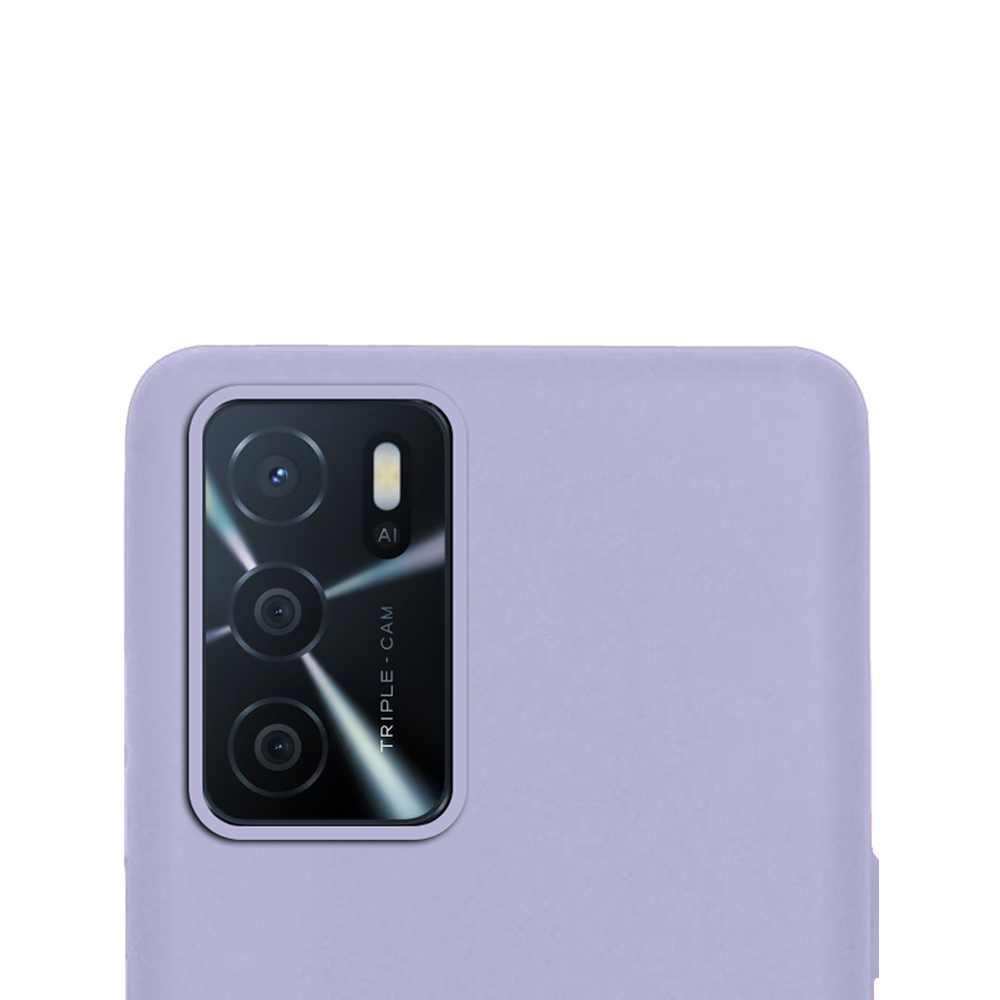 NoXx Hoes Geschikt voor OPPO A16s Hoesje Cover Siliconen Back Case Hoes - Lila