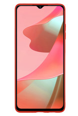 NoXx Hoes Geschikt voor OPPO A16s Hoesje Cover Siliconen Back Case Hoes - Rood