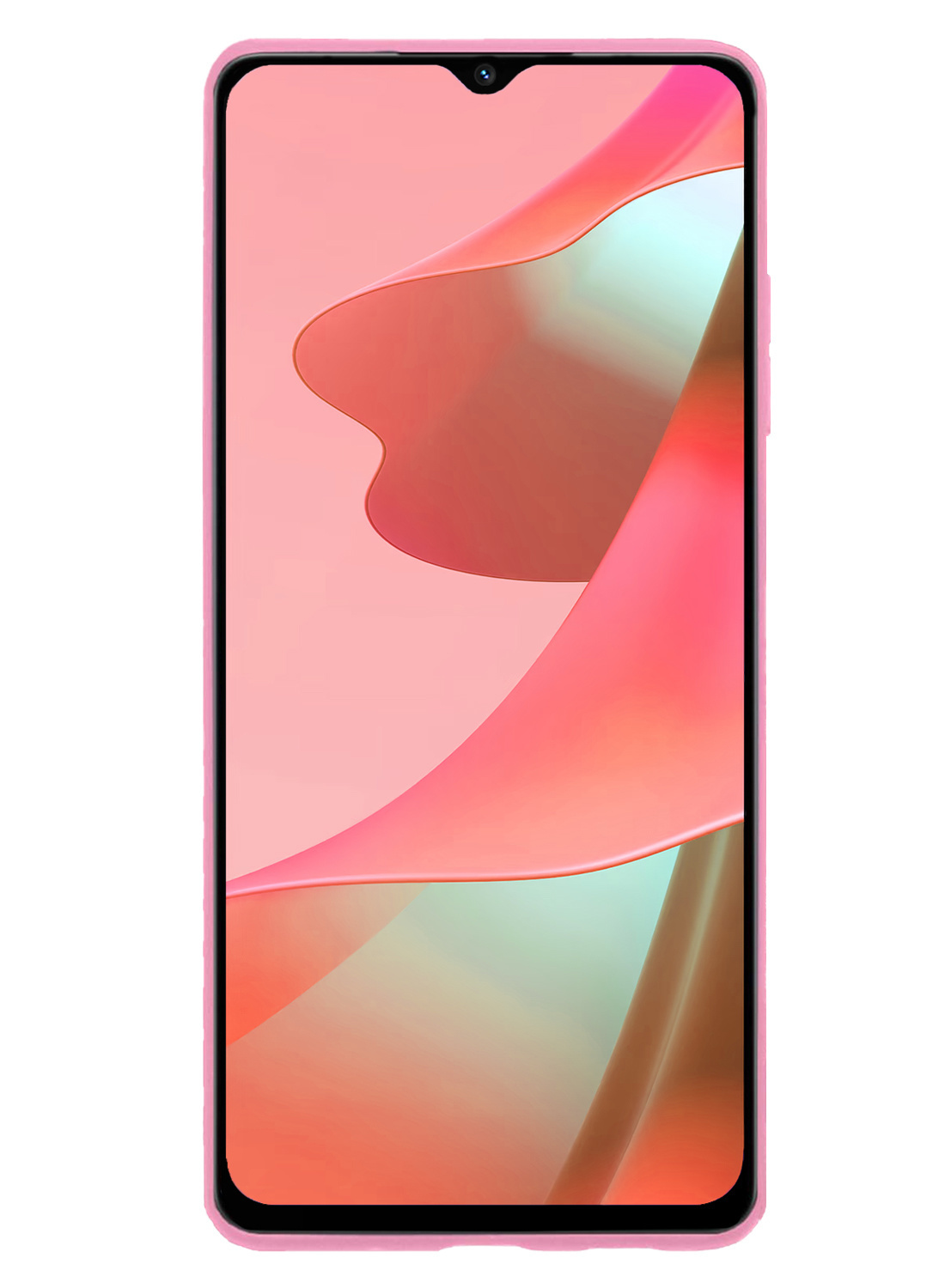 NoXx Hoes Geschikt voor OPPO A16s Hoesje Cover Siliconen Back Case Hoes - Lichtroze