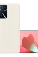 NoXx Hoes Geschikt voor OPPO A16s Hoesje Cover Siliconen Back Case Hoes - Wit