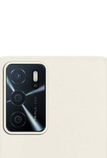 NoXx Hoes Geschikt voor OPPO A16s Hoesje Cover Siliconen Back Case Hoes - Wit