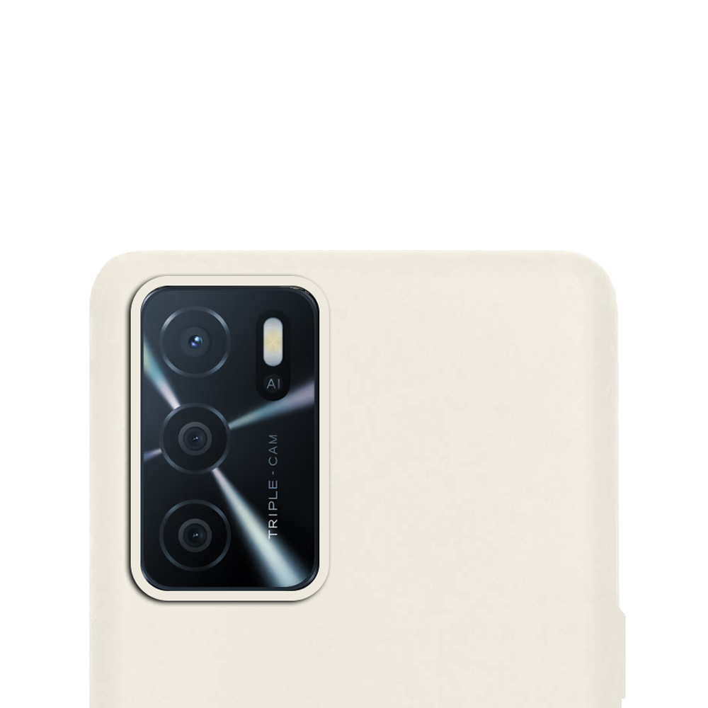NoXx Hoes Geschikt voor OPPO A16s Hoesje Cover Siliconen Back Case Hoes - Wit