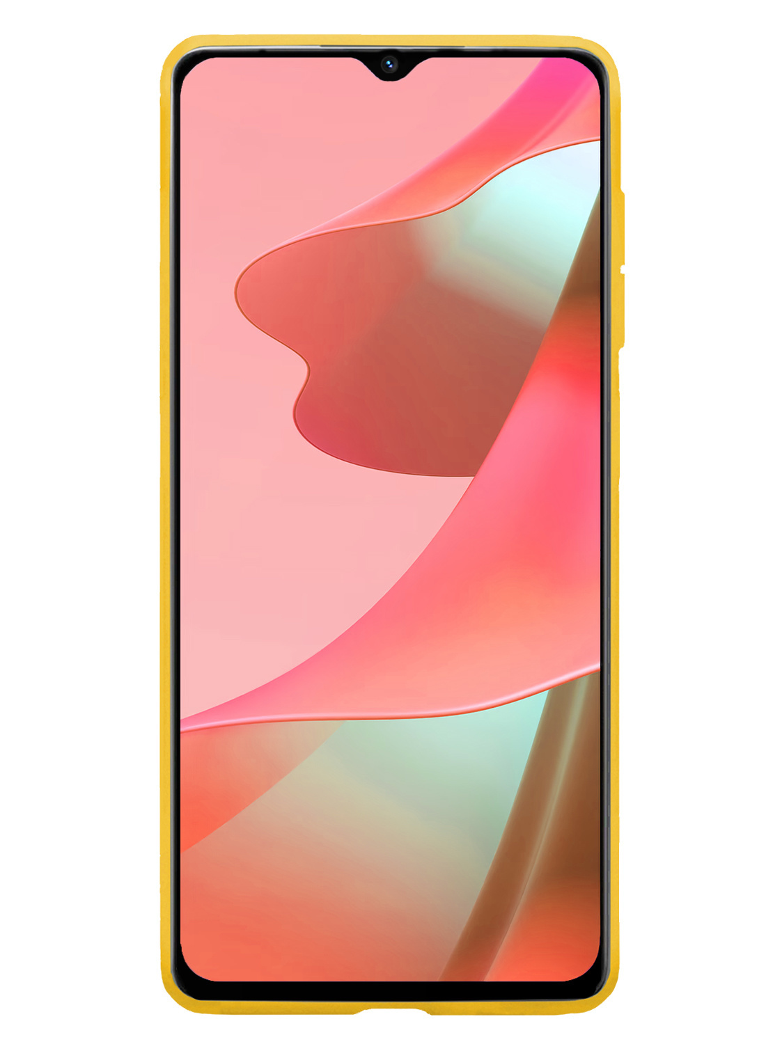 NoXx Hoes Geschikt voor OPPO A16s Hoesje Cover Siliconen Back Case Hoes - Geel - 2x