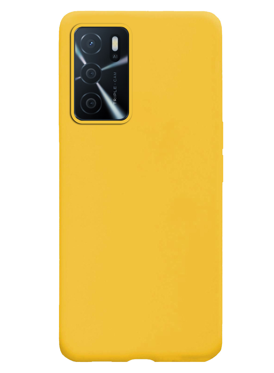 NoXx Hoes Geschikt voor OPPO A16s Hoesje Cover Siliconen Back Case Hoes - Geel - 2x