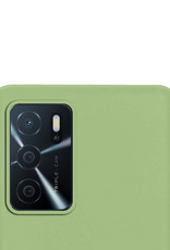 NoXx Hoes Geschikt voor OPPO A16s Hoesje Cover Siliconen Back Case Hoes - Groen - 2x