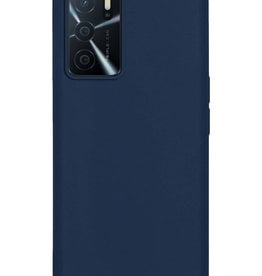 Nomfy Nomfy OPPO A16s Hoesje Siliconen - Donkerblauw