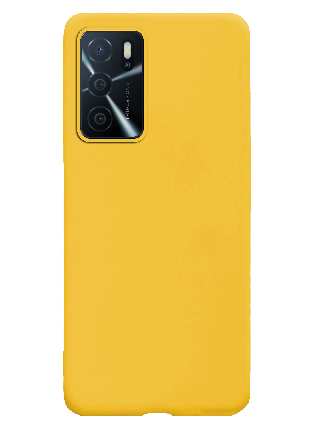 Nomfy Hoesje Geschikt voor OPPO A16s Hoesje Siliconen Cover Case - Hoes Geschikt voor OPPO A16s Hoes Back Case - Geel