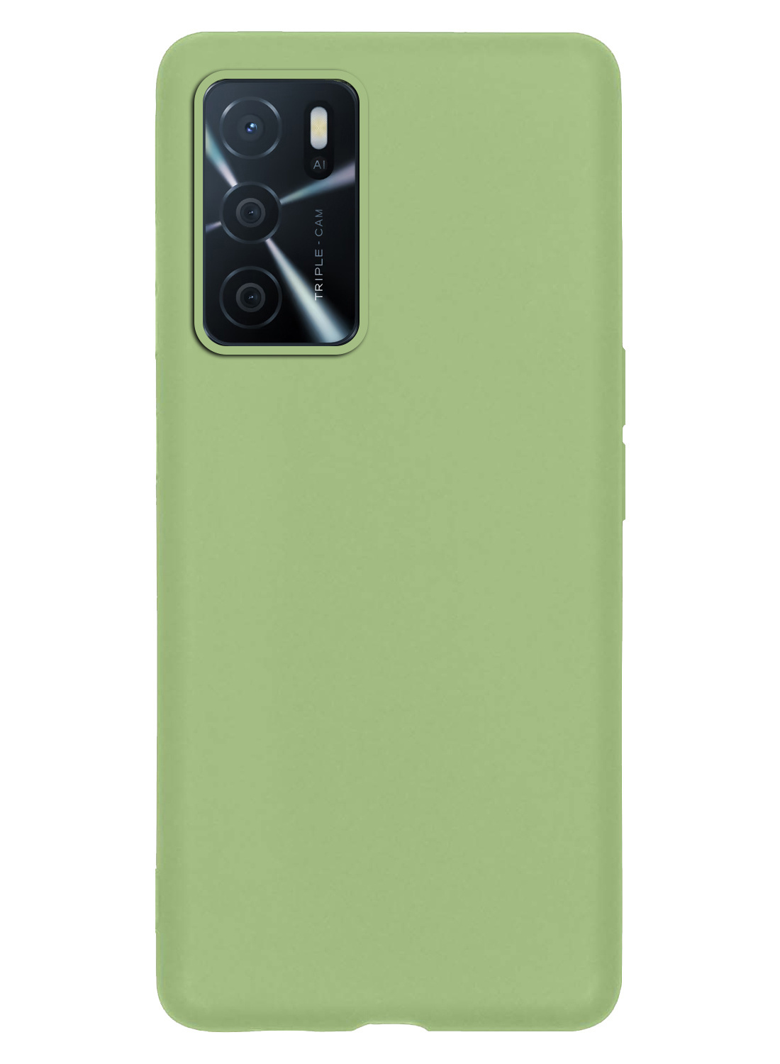 Nomfy OPPO A16s Hoes Cover Siliconen Case - OPPO A16s Hoesje Case Siliconen Hoes Back Cover - Groen
