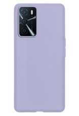 Nomfy Hoesje Geschikt voor OPPO A16s Hoesje Siliconen Cover Case - Hoes Geschikt voor OPPO A16s Hoes Back Case - Lila