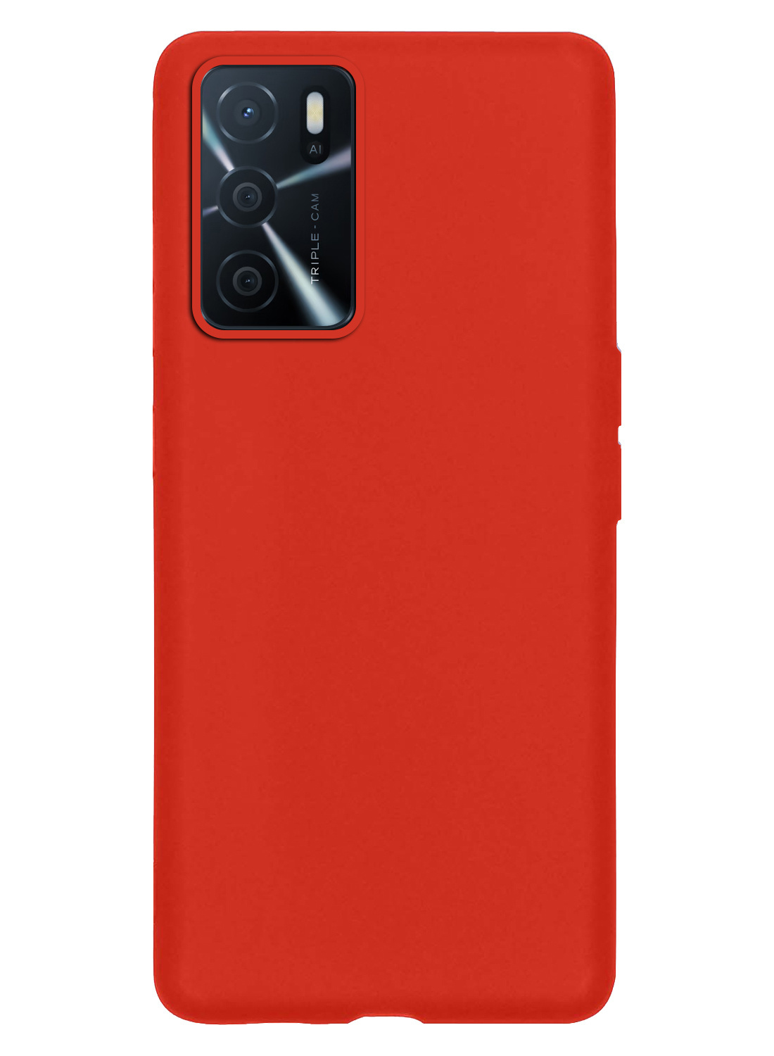 Nomfy Hoesje Geschikt voor OPPO A16s Hoesje Siliconen Cover Case - Hoes Geschikt voor OPPO A16s Hoes Back Case - Rood