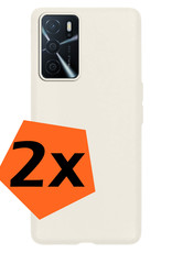 Nomfy Hoesje Geschikt voor OPPO A16s Hoesje Siliconen Cover Case - Hoes Geschikt voor OPPO A16s Hoes Back Case - 2-PACK - Wit