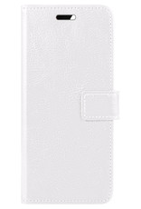 BASEY. OPPO A16s Hoesje Bookcase - OPPO A16s Hoes Flip Case Book Cover - OPPO A16s Hoes Book Case Wit