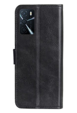 BASEY. Hoes Geschikt voor OPPO A16s Hoesje Bookcase Hoes Flip Case Book Cover - Hoesje Geschikt voor OPPO A16s Hoes Book Case Hoesje - Zwart