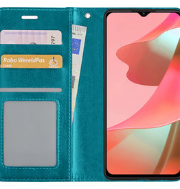 NoXx NoXx OPPO A16s Hoesje Bookcase - Turquoise