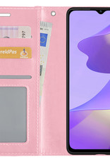 Nomfy OPPO A16s Hoes Bookcase Licht Roze - Flipcase Licht Roze - OPPO A16s Book Cover - OPPO A16s Hoesje Licht Roze