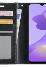 Nomfy Hoesje Geschikt voor OPPO A16s Hoes Bookcase Flipcase Book Cover - Hoes Geschikt voor OPPO A16s Hoesje Book Case - Zwart