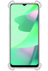 BASEY. Hoes Geschikt voor OPPO A16s Hoesje Shock Proof Case Hoes Siliconen Met 2x Screenprotector - Hoesje Geschikt voor OPPO A16s Hoes Cover Shockproof - Transparant