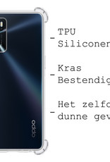 BASEY. Hoes Geschikt voor OPPO A16s Hoesje Shock Proof Case Hoes Siliconen Met 2x Screenprotector - Hoesje Geschikt voor OPPO A16s Hoes Cover Shockproof - Transparant