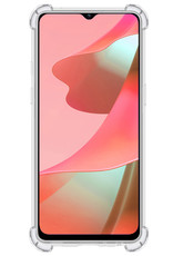 NoXx Hoes Geschikt voor OPPO A16s Hoesje Siliconen Cover Shock Proof Back Case Shockproof Hoes Met Screenprotector - Transparant