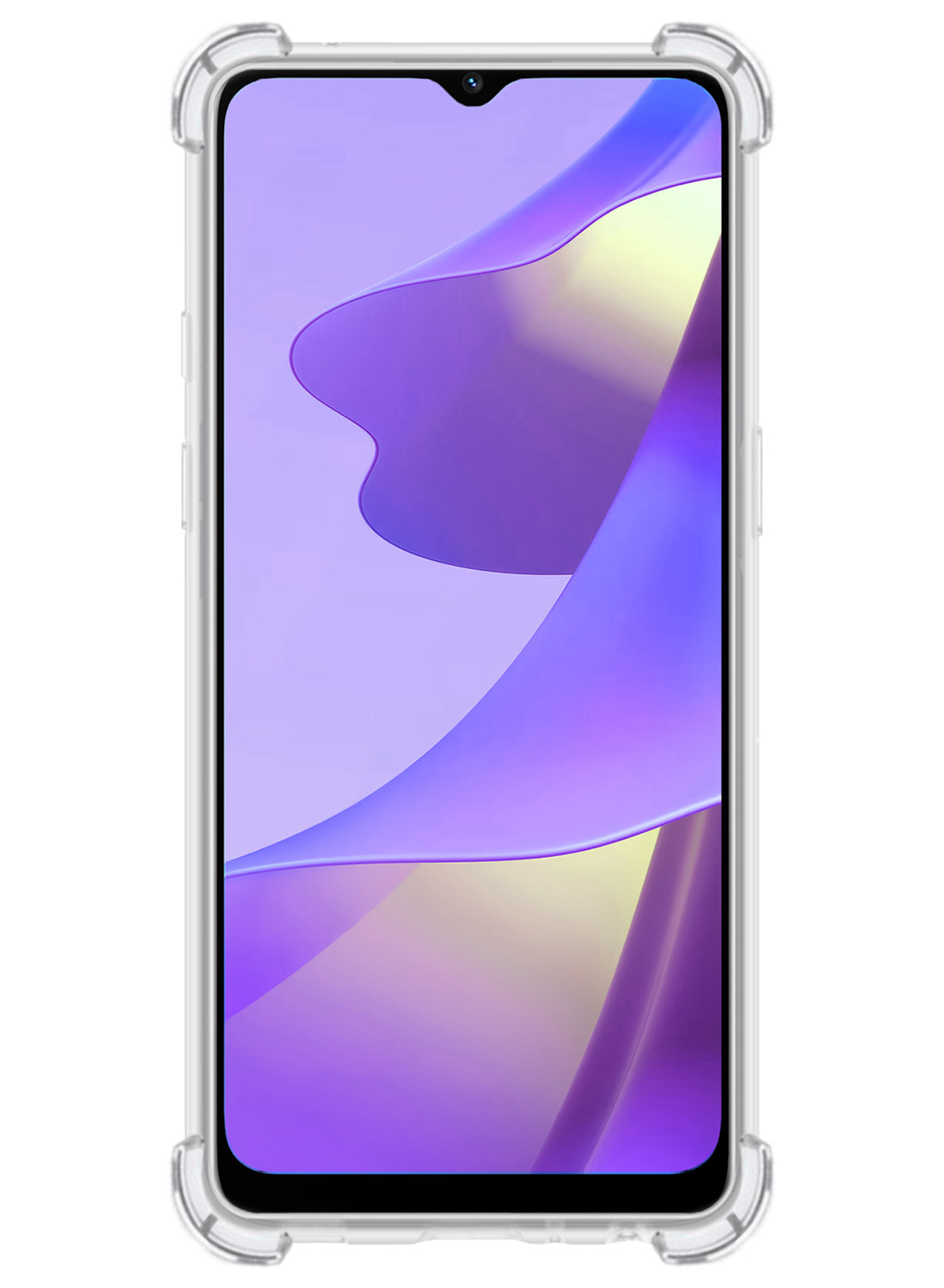 Nomfy Hoesje Geschikt voor OPPO A16s Hoesje Shock Proof Cover Case Shockproof Met 2x Screenprotector - Hoes Geschikt voor OPPO A16s Hoes Siliconen Back Case - Transparant