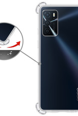 Nomfy Hoesje Geschikt voor OPPO A16s Hoesje Shock Proof Cover Case Shockproof Met 2x Screenprotector - Hoes Geschikt voor OPPO A16s Hoes Siliconen Back Case - Transparant