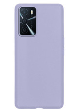 NoXx OPPO A16s Hoesje Back Cover Siliconen Case Hoes Met 2x Screenprotector - Lila