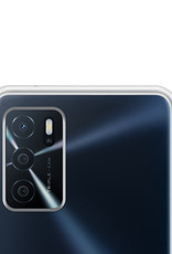 NoXx Hoes Geschikt voor OPPO A16s Hoesje Cover Siliconen Back Case Hoes Met 2x Screenprotector - Transparant