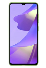 Nomfy Hoesje Geschikt voor OPPO A16s Hoesje Siliconen Cover Case Met 2x Screenprotector - Hoes Geschikt voor OPPO A16s Hoes Back Case - Groen