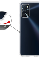 Nomfy Hoesje Geschikt voor OPPO A16s Hoesje Siliconen Cover Case Met 2x Screenprotector - Hoes Geschikt voor OPPO A16s Hoes Back Case - Transparant