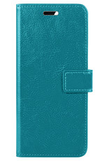 BASEY. Hoes Geschikt voor OPPO A16s Hoesje Bookcase Hoes Flip Case Book Cover Met 2x Screenprotector - Hoesje Geschikt voor OPPO A16s Hoes Book Case Hoesje - Turquoise