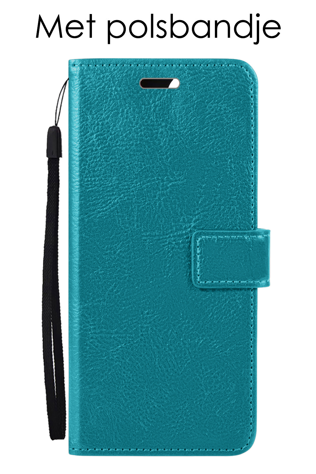 NoXx Hoes Geschikt voor OPPO A16s Hoesje Book Case Hoes Flip Cover Wallet Bookcase Met 2x Screenprotector - Turquoise