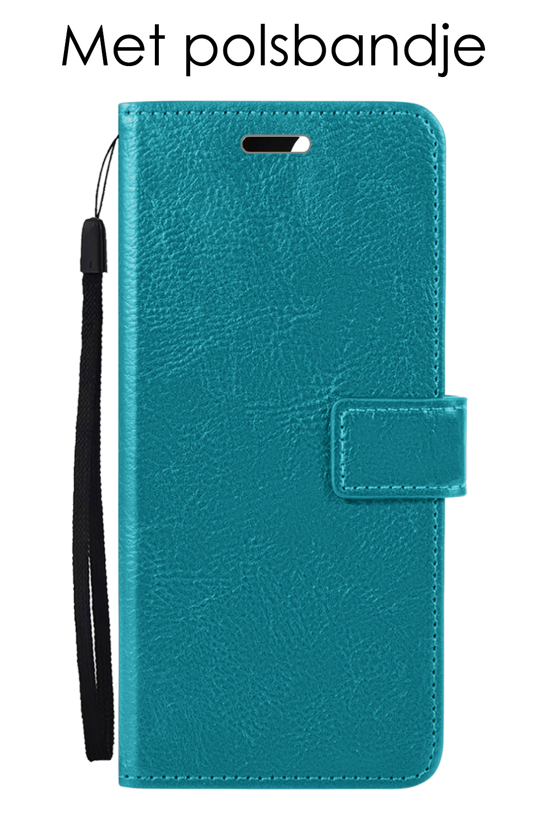 NoXx OPPO A16s Hoesje Bookcase Flip Cover Book Case Met 2x Screenprotector - Turquoise