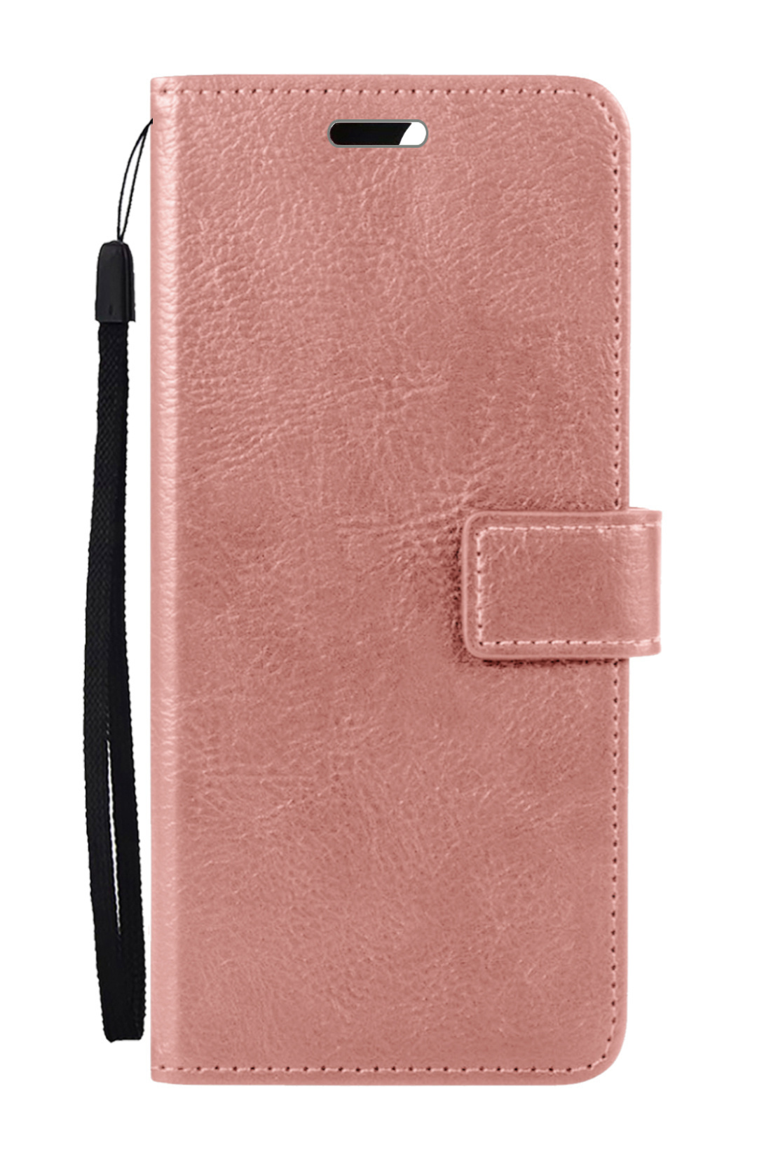 Nomfy Hoesje Geschikt voor OPPO A16s Hoes Bookcase Flipcase Book Cover Met Screenprotector - Hoes Geschikt voor OPPO A16s Hoesje Book Case - Rosé goud