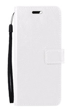 Nomfy Hoesje Geschikt voor OPPO A16s Hoes Bookcase Flipcase Book Cover Met Screenprotector - Hoes Geschikt voor OPPO A16s Hoesje Book Case - Wit