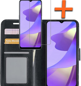 Nomfy Nomfy OPPO A16s Hoesje Bookcase Zwart Met Screenprotector