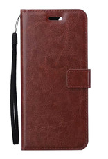 Nomfy Hoesje Geschikt voor OPPO A16s Hoes Bookcase Flipcase Book Cover Met 2x Screenprotector - Hoes Geschikt voor OPPO A16s Hoesje Book Case - Bruin