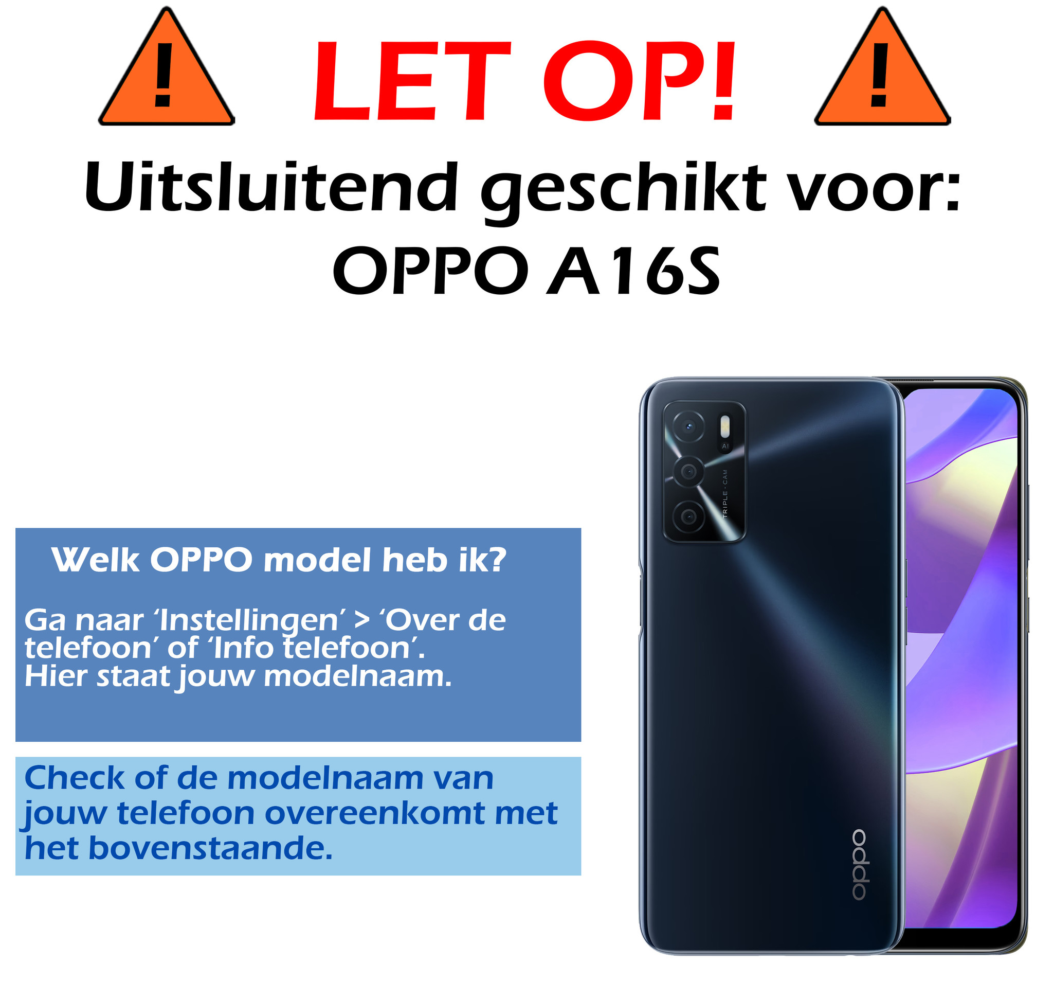 Nomfy Hoesje Geschikt voor OPPO A16s Hoes Bookcase Flipcase Book Cover Met 2x Screenprotector - Hoes Geschikt voor OPPO A16s Hoesje Book Case - Bruin