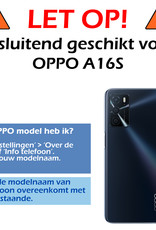 Nomfy Hoesje Geschikt voor OPPO A16s Hoes Bookcase Flipcase Book Cover Met Screenprotector - Hoes Geschikt voor OPPO A16s Hoesje Book Case - Turquoise