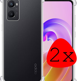 BASEY. BASEY. OPPO A76 Hoesje Shockproof - Transparant - 2 PACK