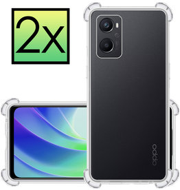 NoXx NoXx OPPO A76 Hoesje Shockproof - Transparant - 2 PACK