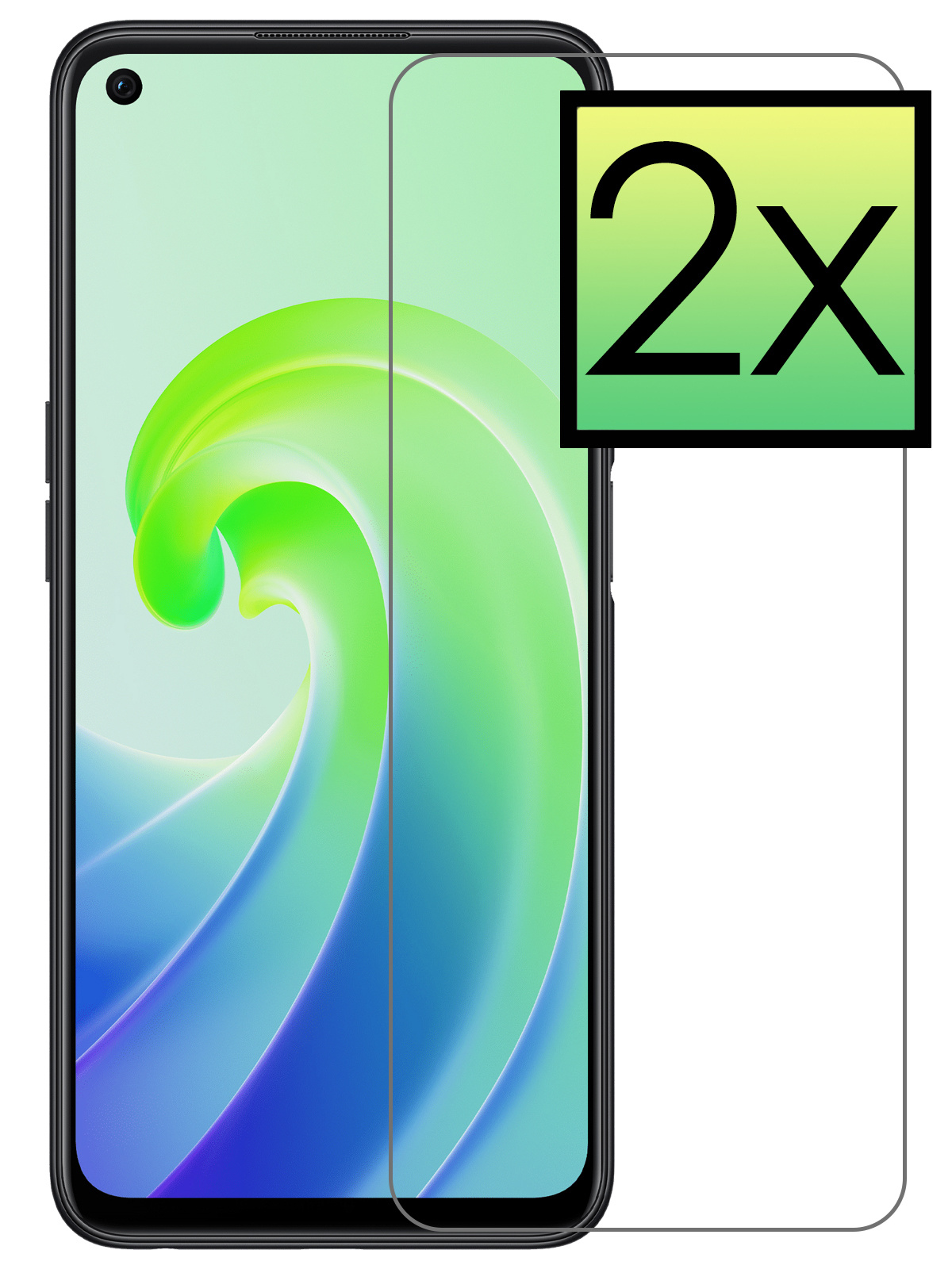 NoXx Screenprotector Geschikt voor OPPO A76 Screenprotector Tempered Glass Gehard Glas Beschermglas - 2x