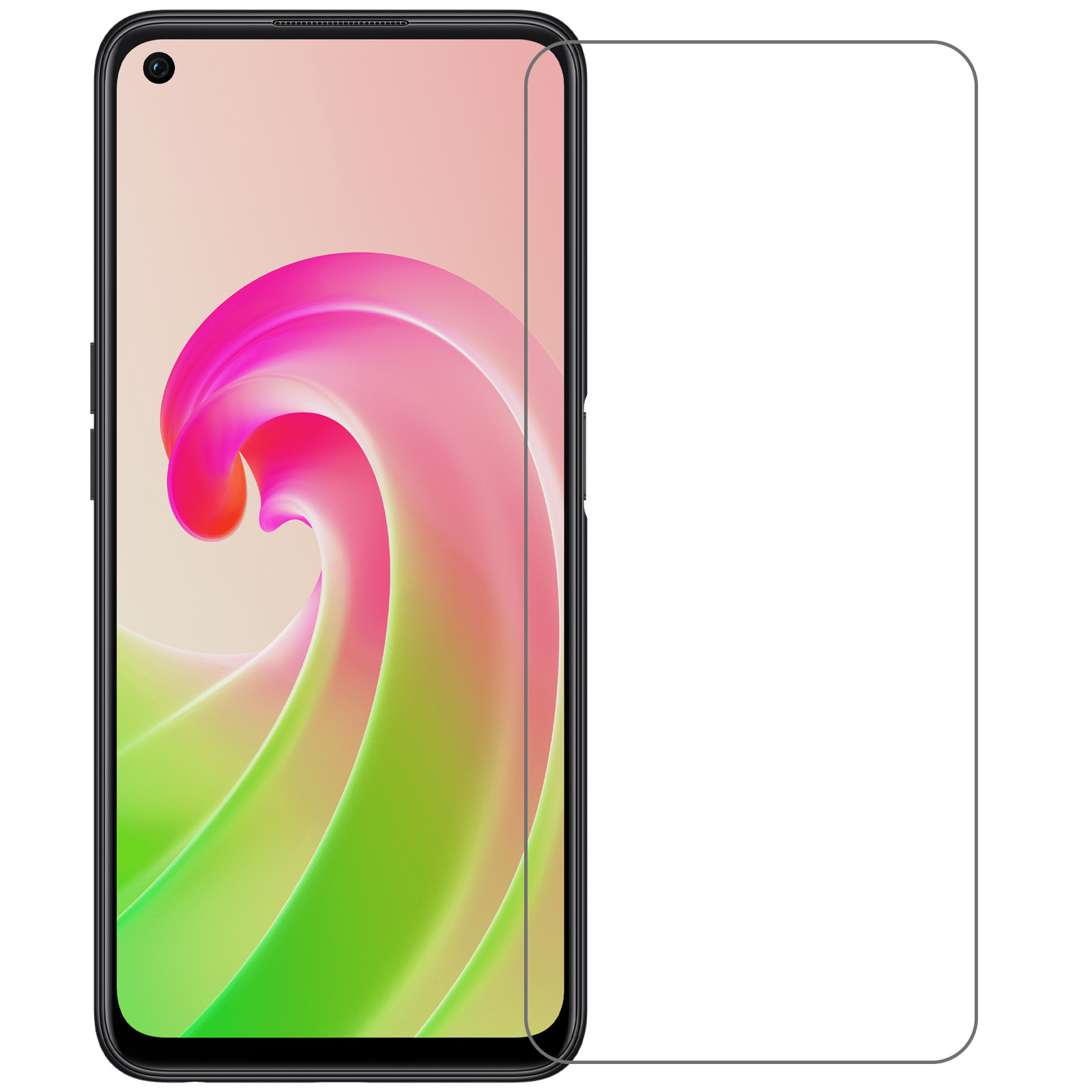 Nomfy OPPO A76 Screenprotector Bescherm Glas - OPPO A76 Screen Protector Tempered Glass