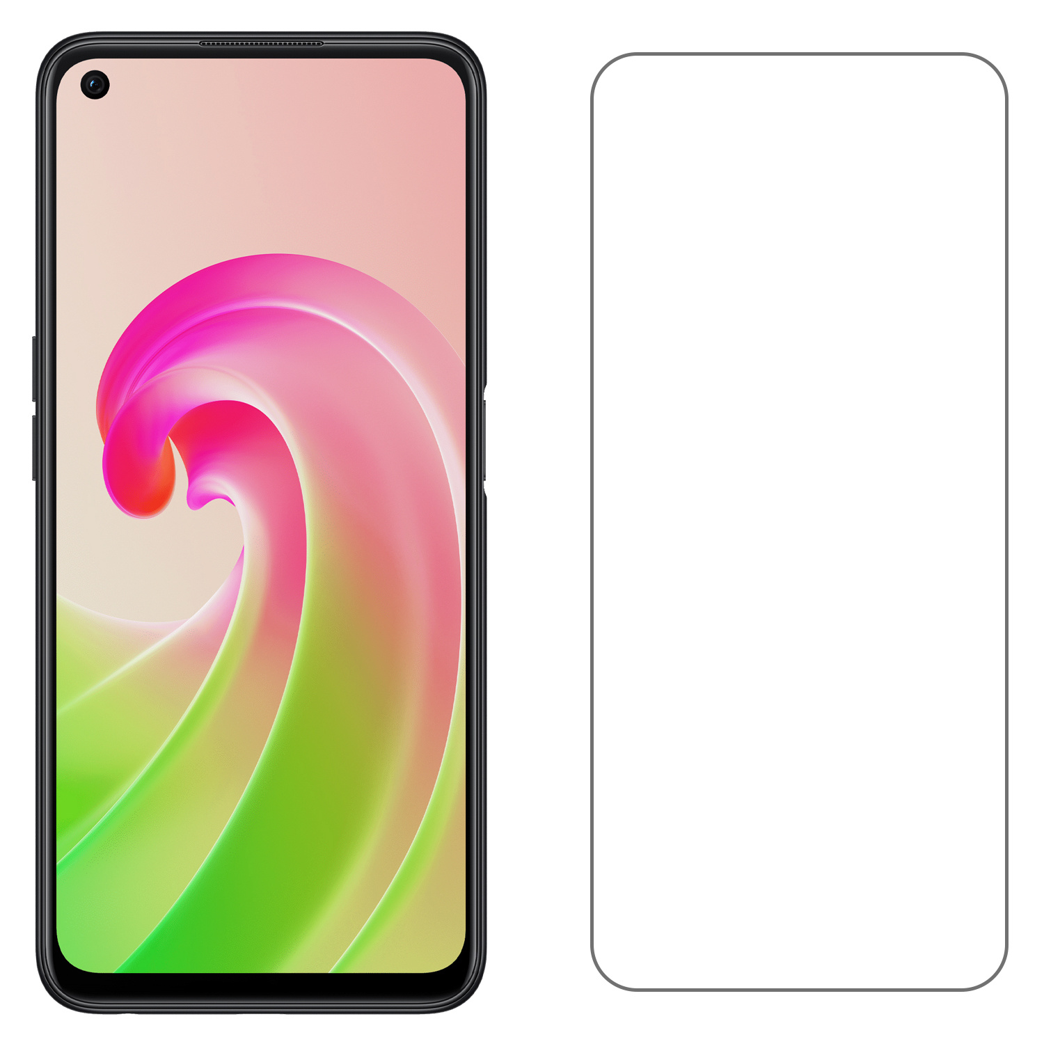 Nomfy Screenprotector Geschikt voor OPPO A76 Screenprotector Bescherm Glas Tempered Glass - Screenprotector Geschikt voor OPPO A76 Screen Protector - 2 PACK