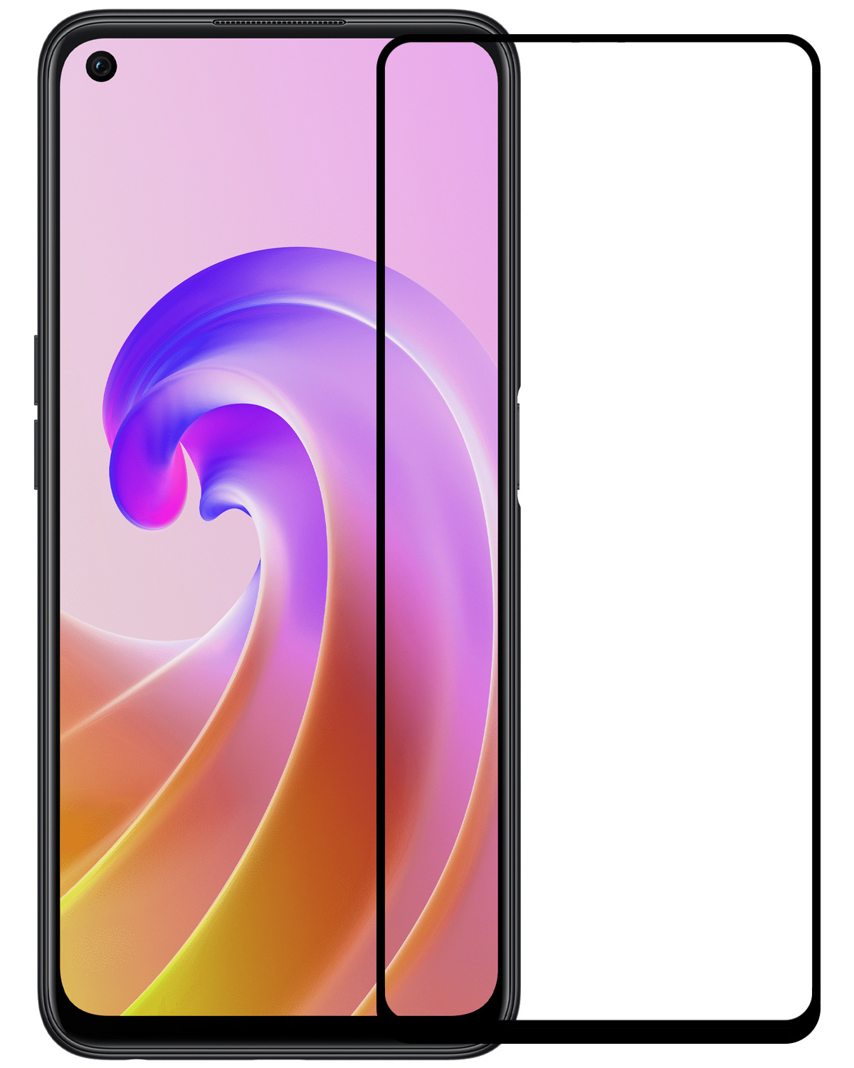 BASEY. Screenprotector Geschikt voor OPPO A76 Screenprotector Beschermglas Full Cover - Screenprotector Geschikt voor OPPO A76 Screen Protector Full Cover