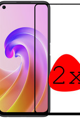 BASEY. Screenprotector Geschikt voor OPPO A76 Screenprotector Beschermglas Full Cover - Screenprotector Geschikt voor OPPO A76 Screen Protector Full Cover - 2 Stuks