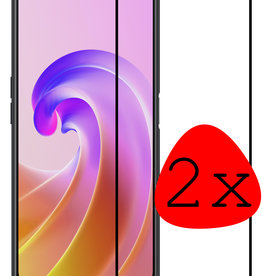 BASEY. BASEY. OPPO A76 Screenprotector Glas Full Cover - 2 PACK