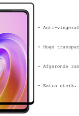 BASEY. Screenprotector Geschikt voor OPPO A76 Screenprotector Beschermglas Full Cover - Screenprotector Geschikt voor OPPO A76 Screen Protector Full Cover - 2 Stuks